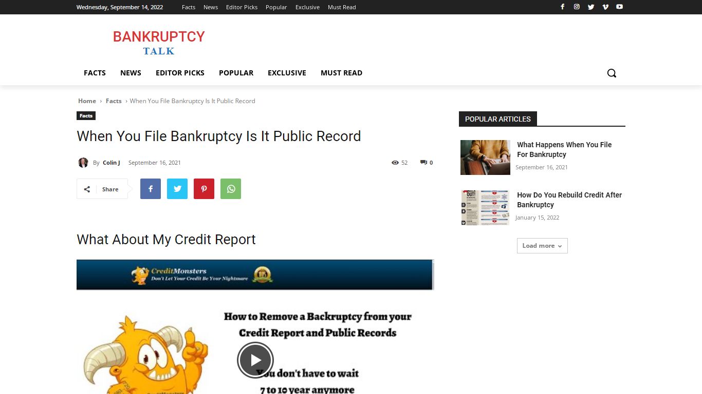 When You File Bankruptcy Is It Public Record